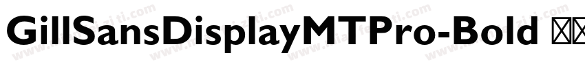 GillSansDisplayMTPro-Bold 语言英文字体转换